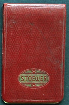 Stoewer Advertising-Notepad with calendar 1925 in leathermap with Logo (7356)
